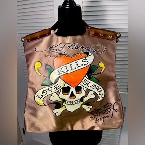 Ed Hardy Vintage Y2K Love Kills Slowly Tote
